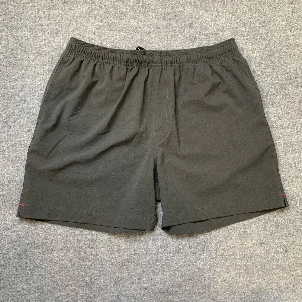 Chubbies Shorts Mens M Medium Charcoal Grey Mid Rise‎ Elastic Waist Stretch Swim
